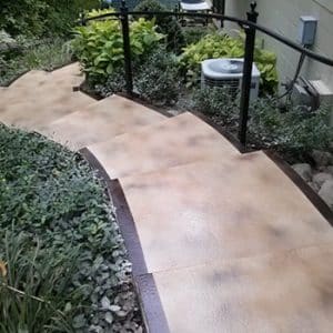 Stained concrete stairs dallas